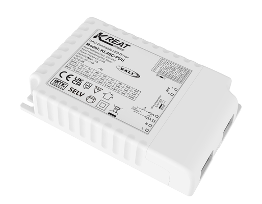 46W Dali Dimmable Driver Adjustable 700mA to 1050mA Operating Voltage 198-264VAC